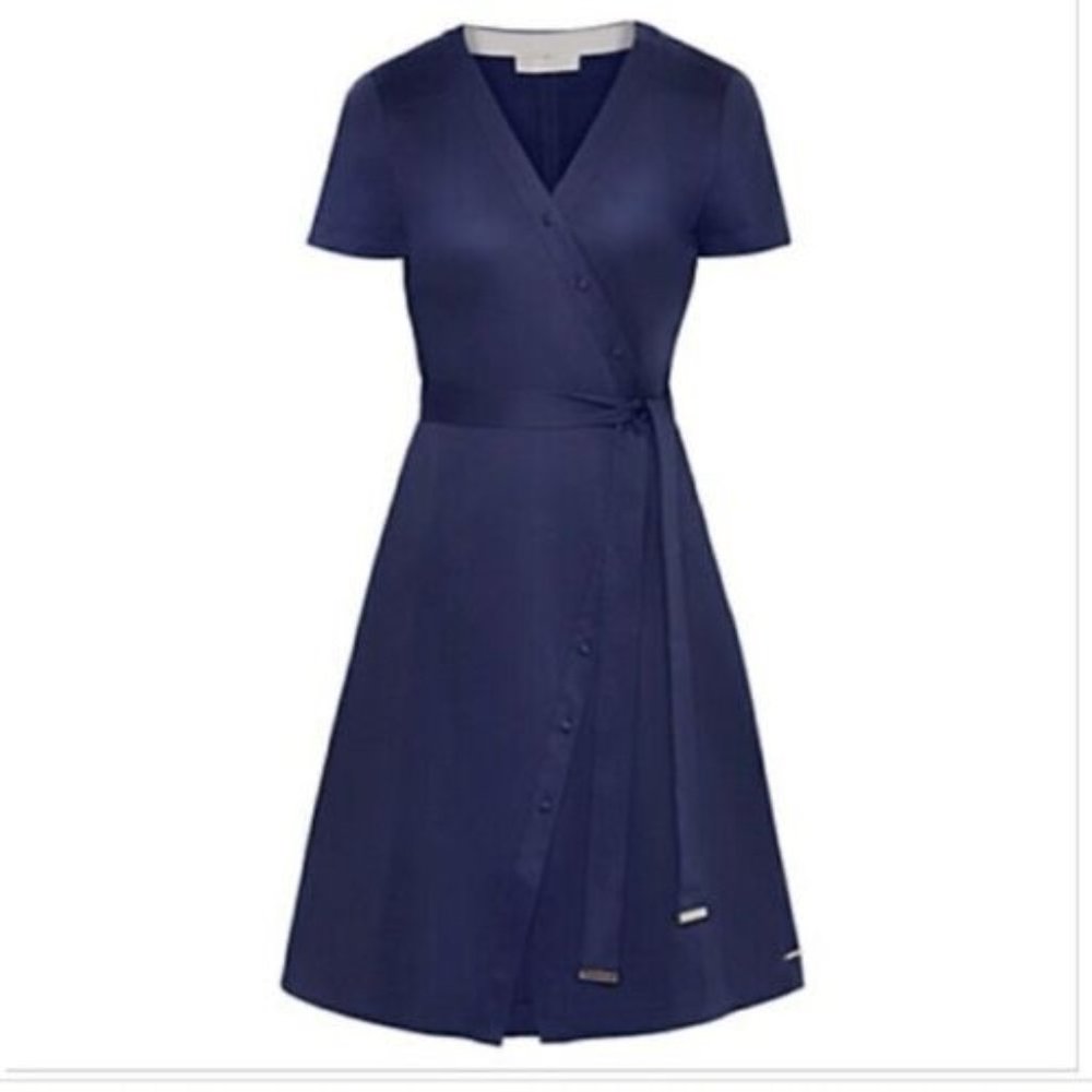 Ted Baker Advina Crossover Dress Navy Blue Size 1 (Size 4 US)